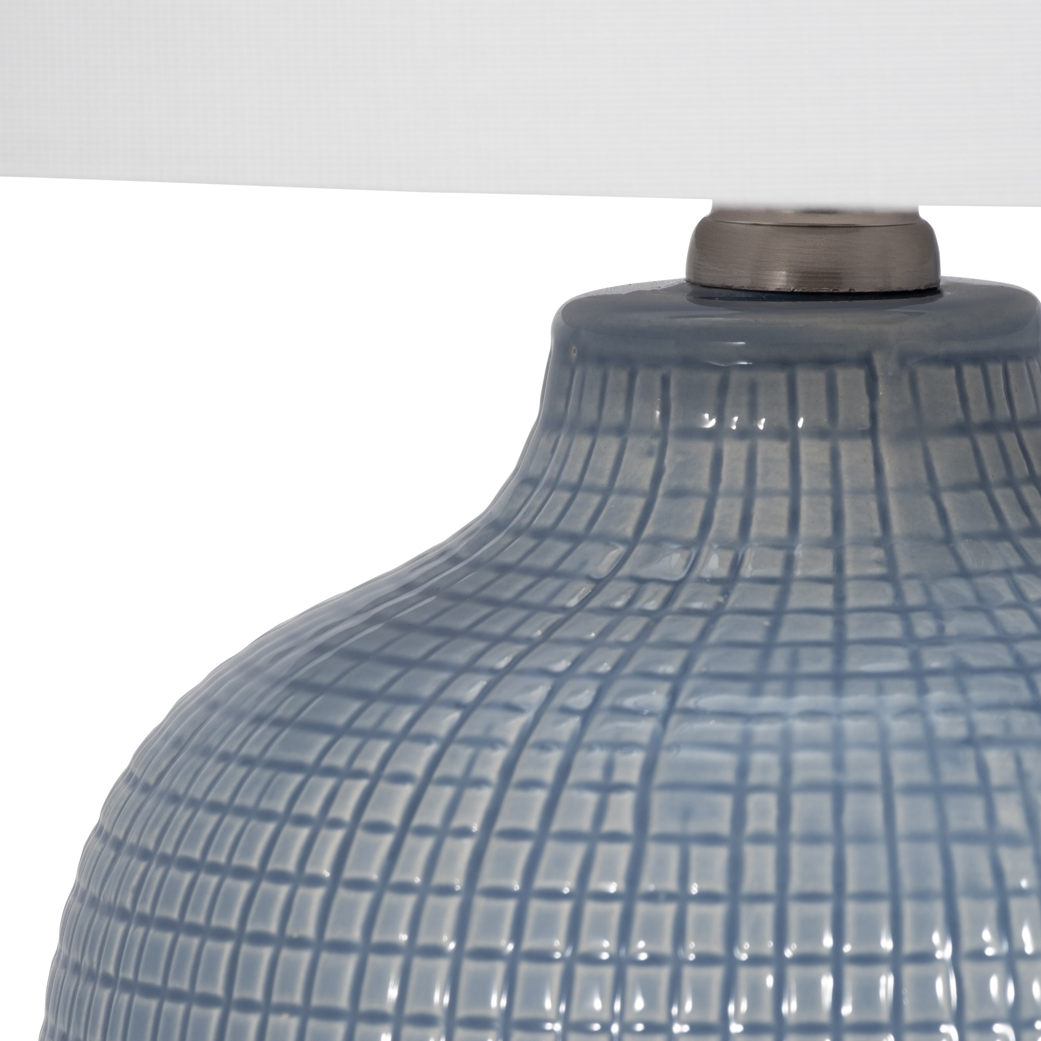 S/2 Ceramic 19" Table Lamp, Lt Blue