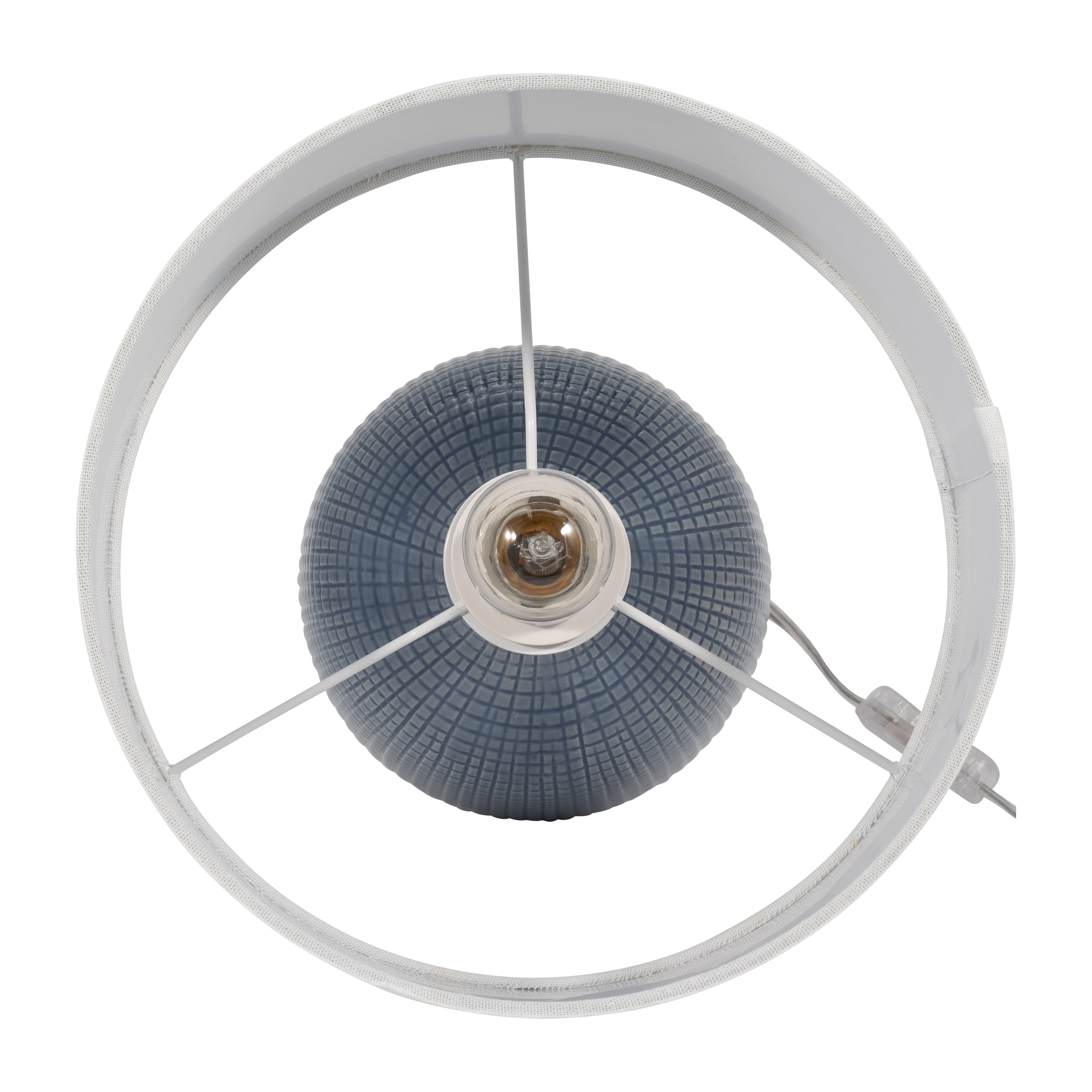 S/2 Ceramic 19" Table Lamp, Lt Blue