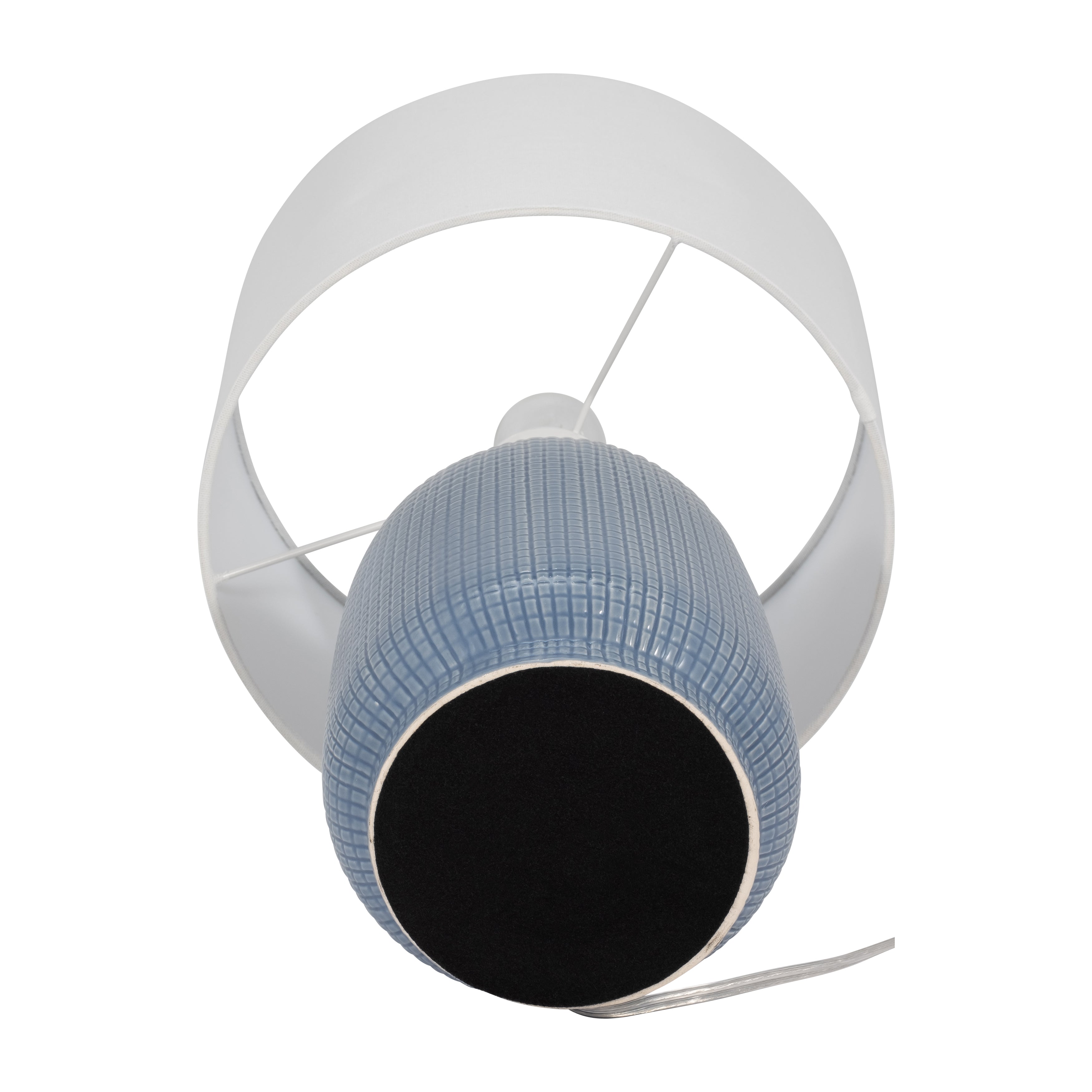 S/2 Ceramic 19" Table Lamp, Lt Blue
