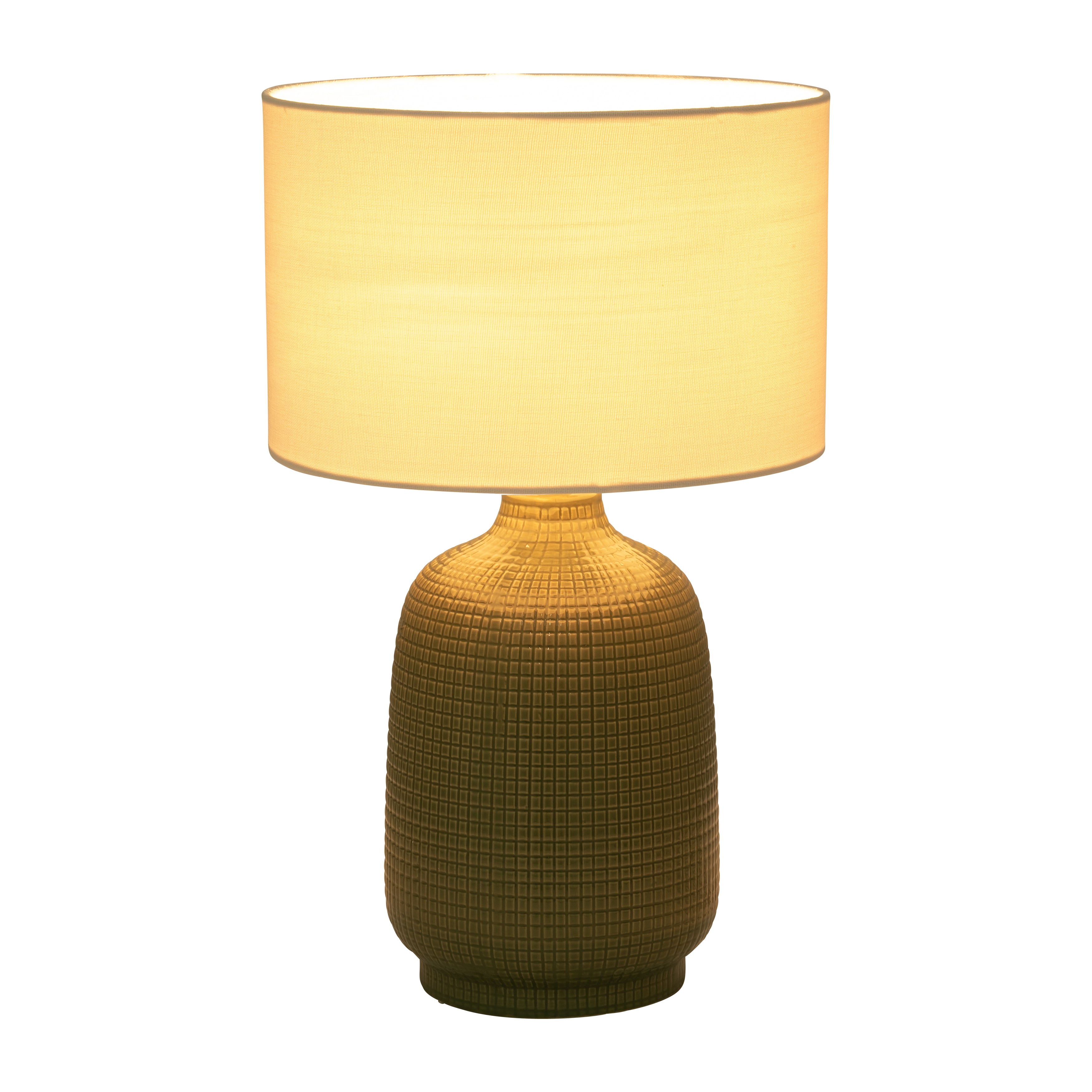 S/2 Ceramic 19" Table Lamp, Dk Sage