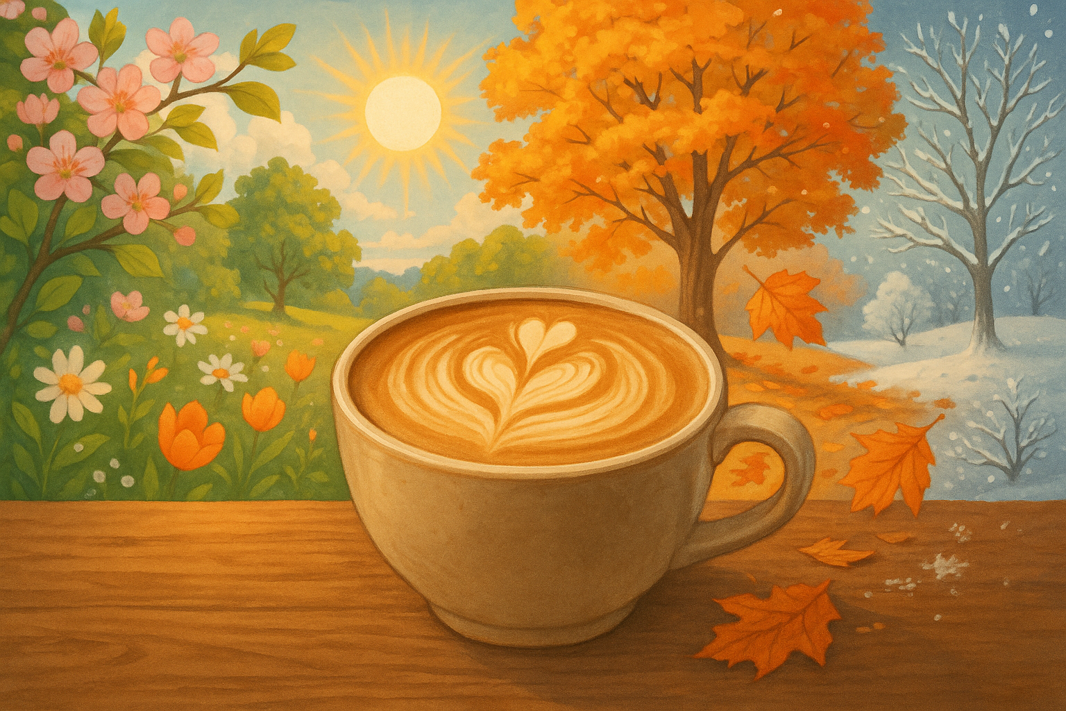 all 4 seasons and a latte