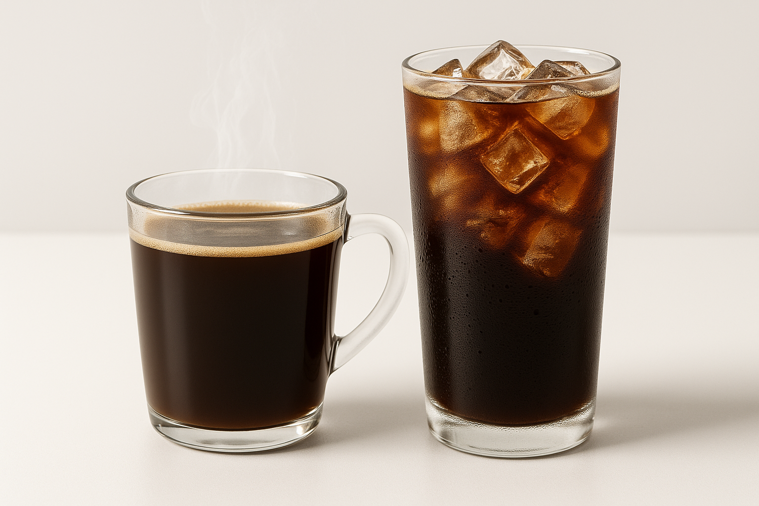 Hot and Iced americano