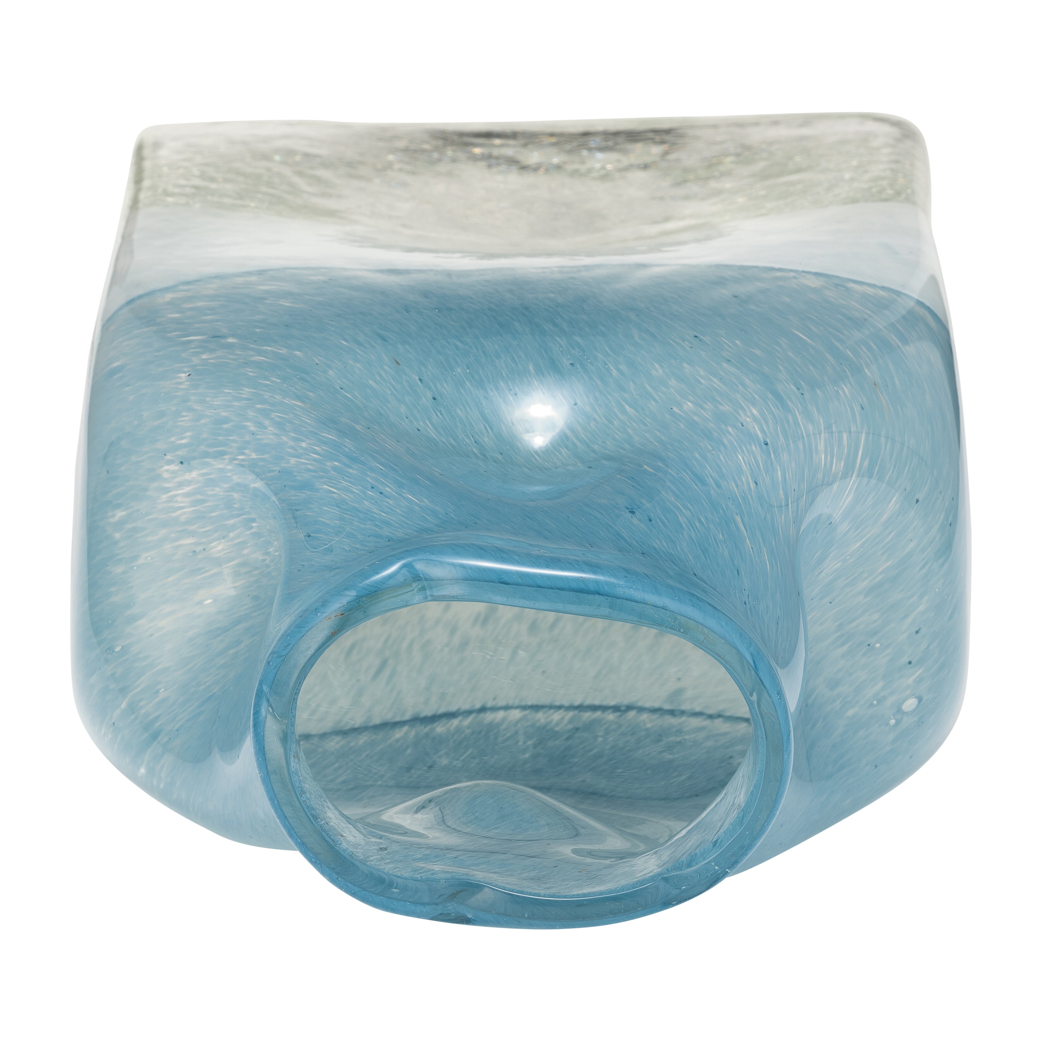 Coastal Chic: 13" Blue and White Bottle Vase - A Breath of Fresh Air