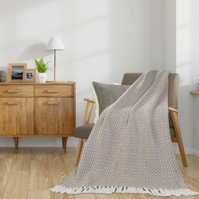Taupe Diamond Serenity 50 x 60 Throw Blanket