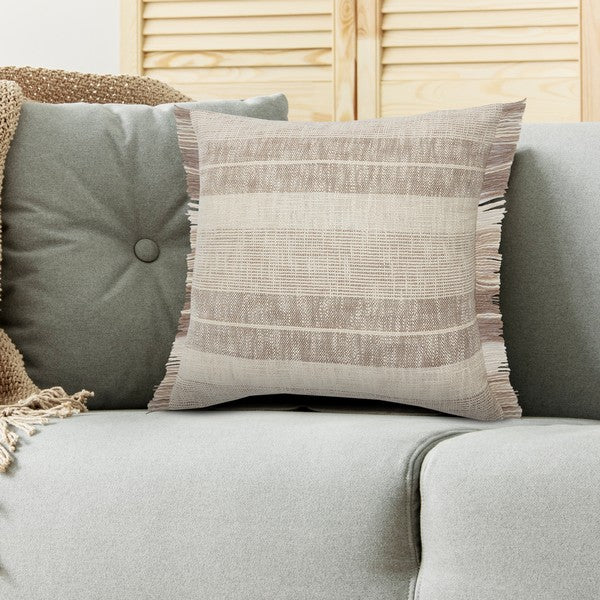 Natural Weave Fringed 20 x 20  Pillow