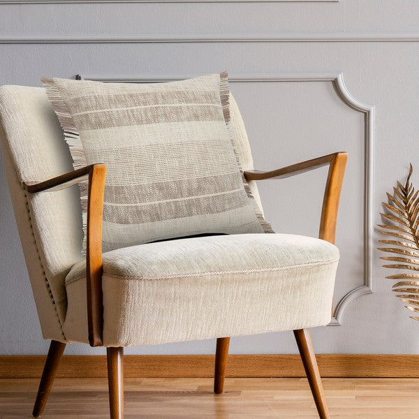 Natural Weave Fringed 20 x 20  Pillow