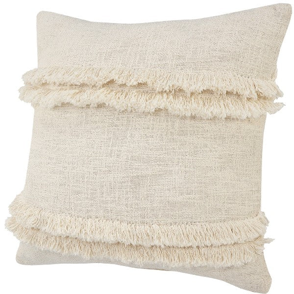 Rustic Ruffle 20 x 20 Fringe Pillow