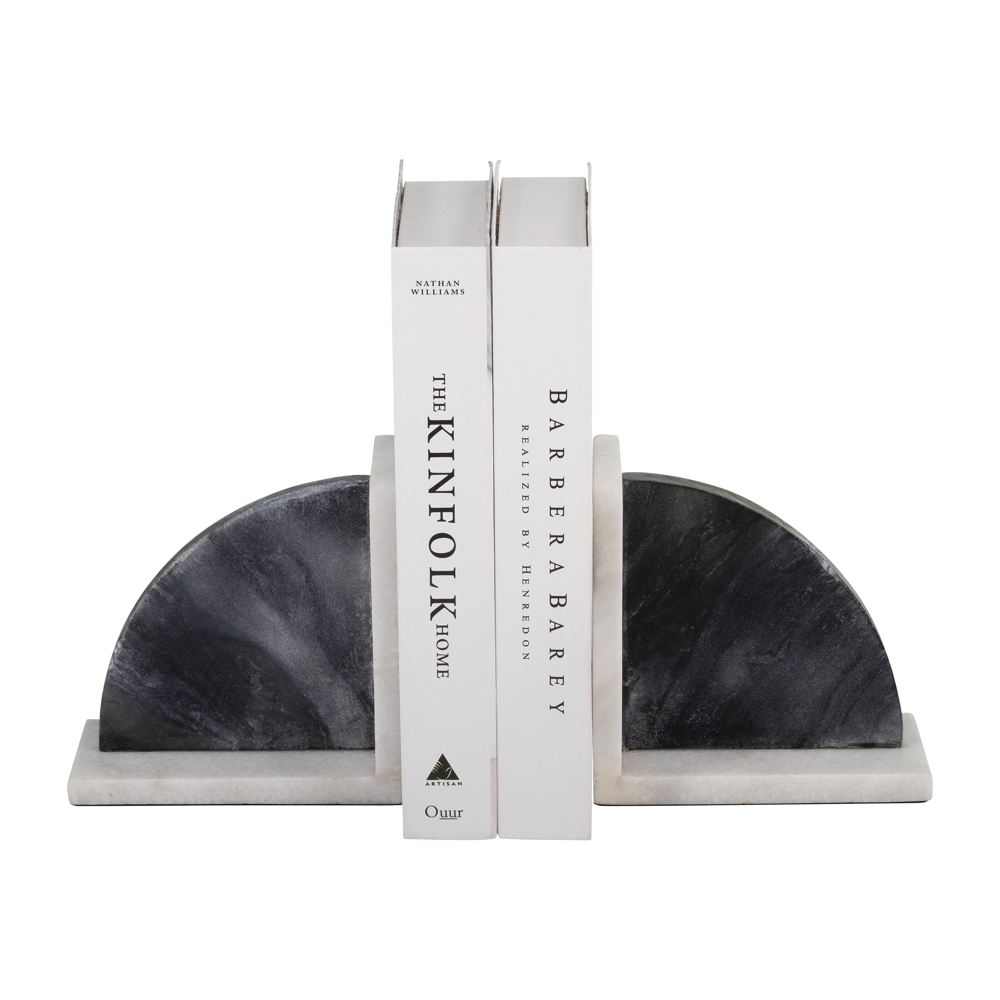 Yin & Yang: Black & White Marble Bookends (Set of 2)