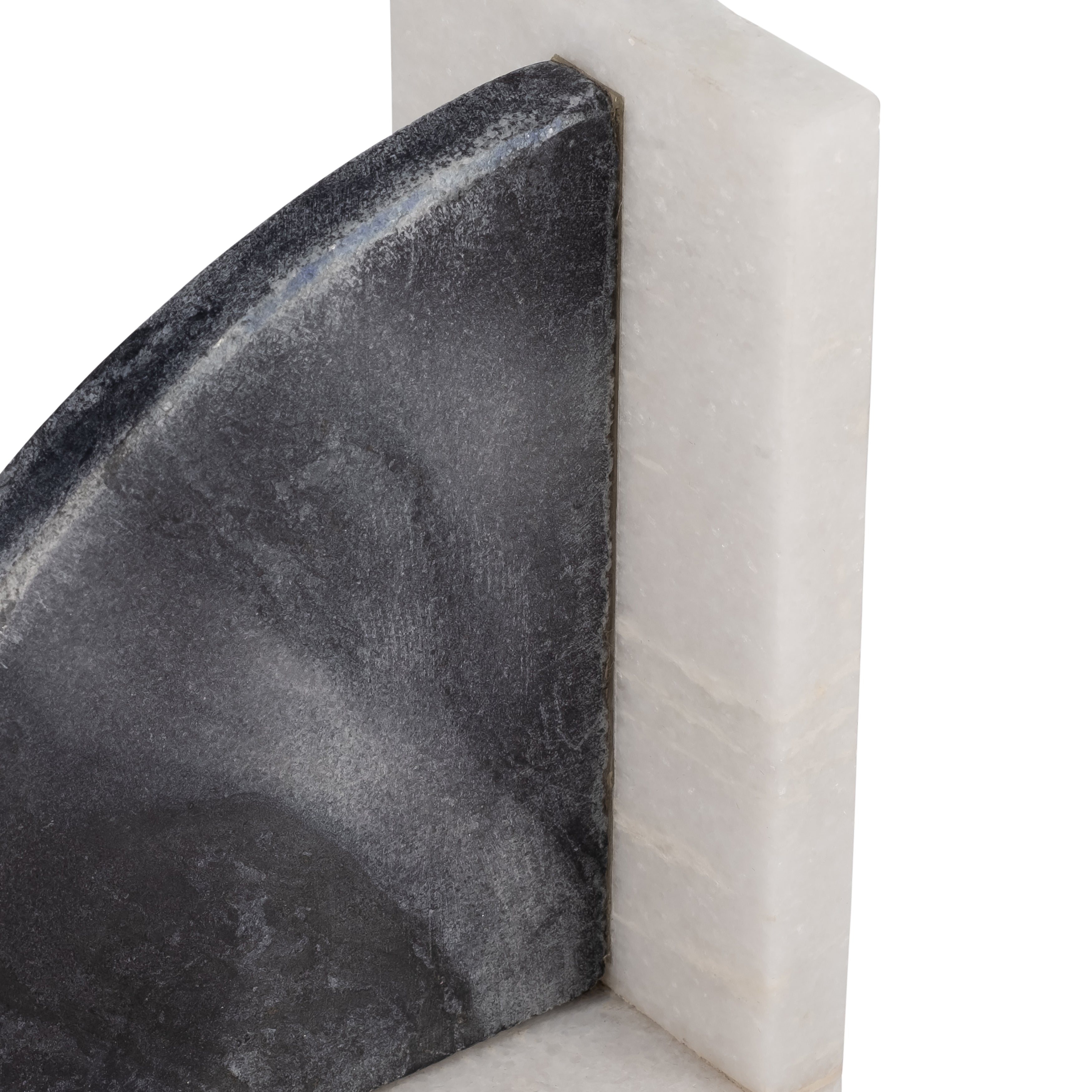 Yin & Yang: Black & White Marble Bookends (Set of 2)