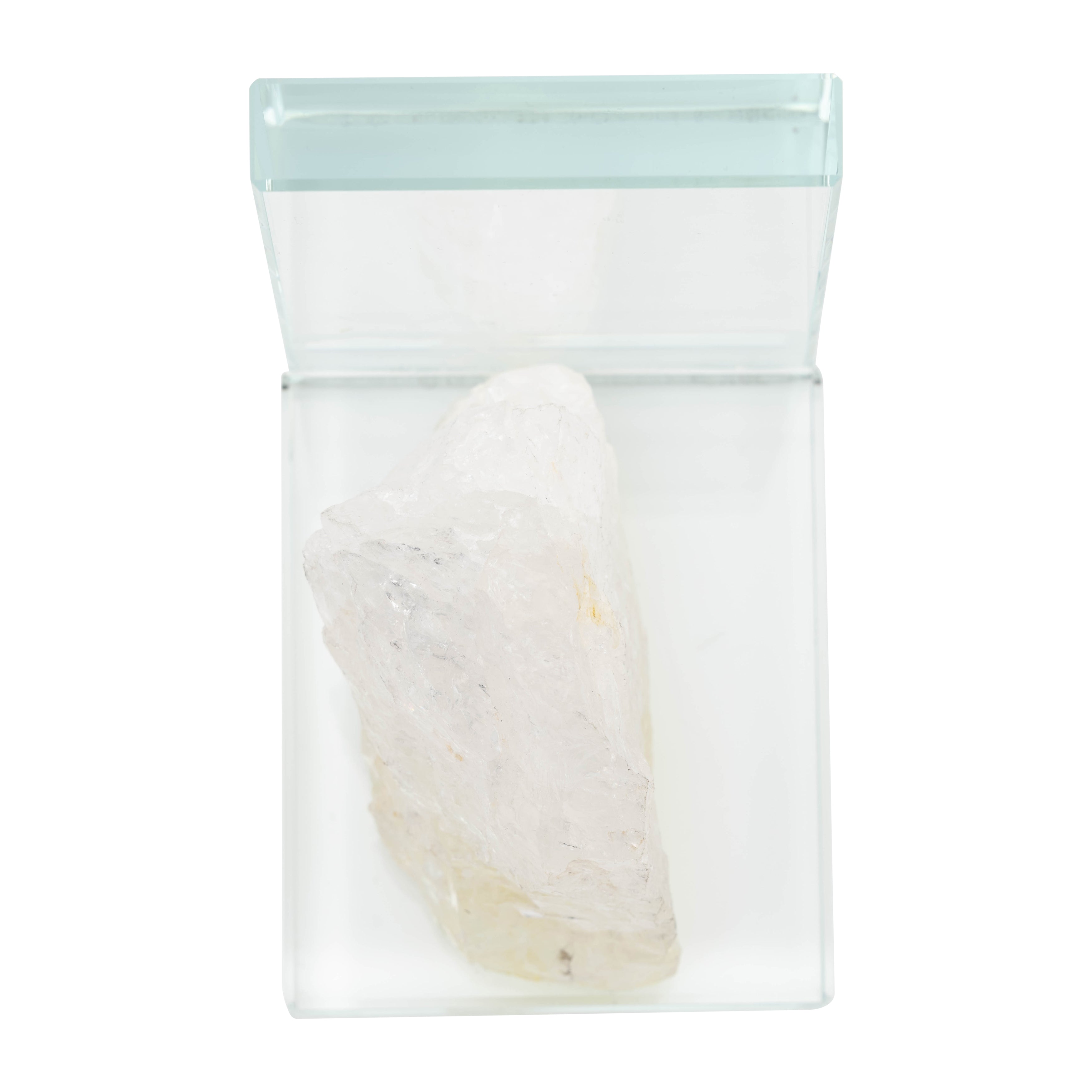 Ice and Stone: Minimalist Glass Bookends (Set of 2)