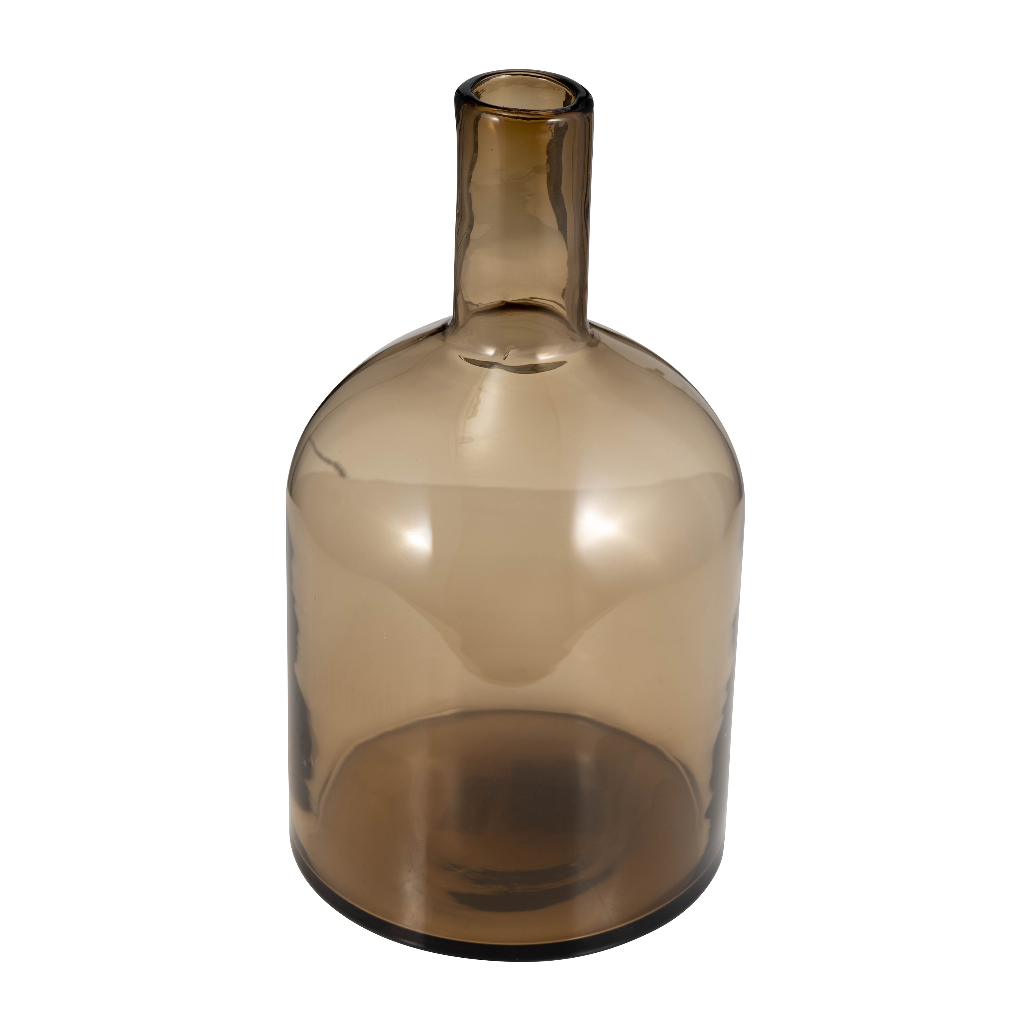 Desert Mirage: 17" Glass Bottle w/ Stopper - A Taupe Oasis