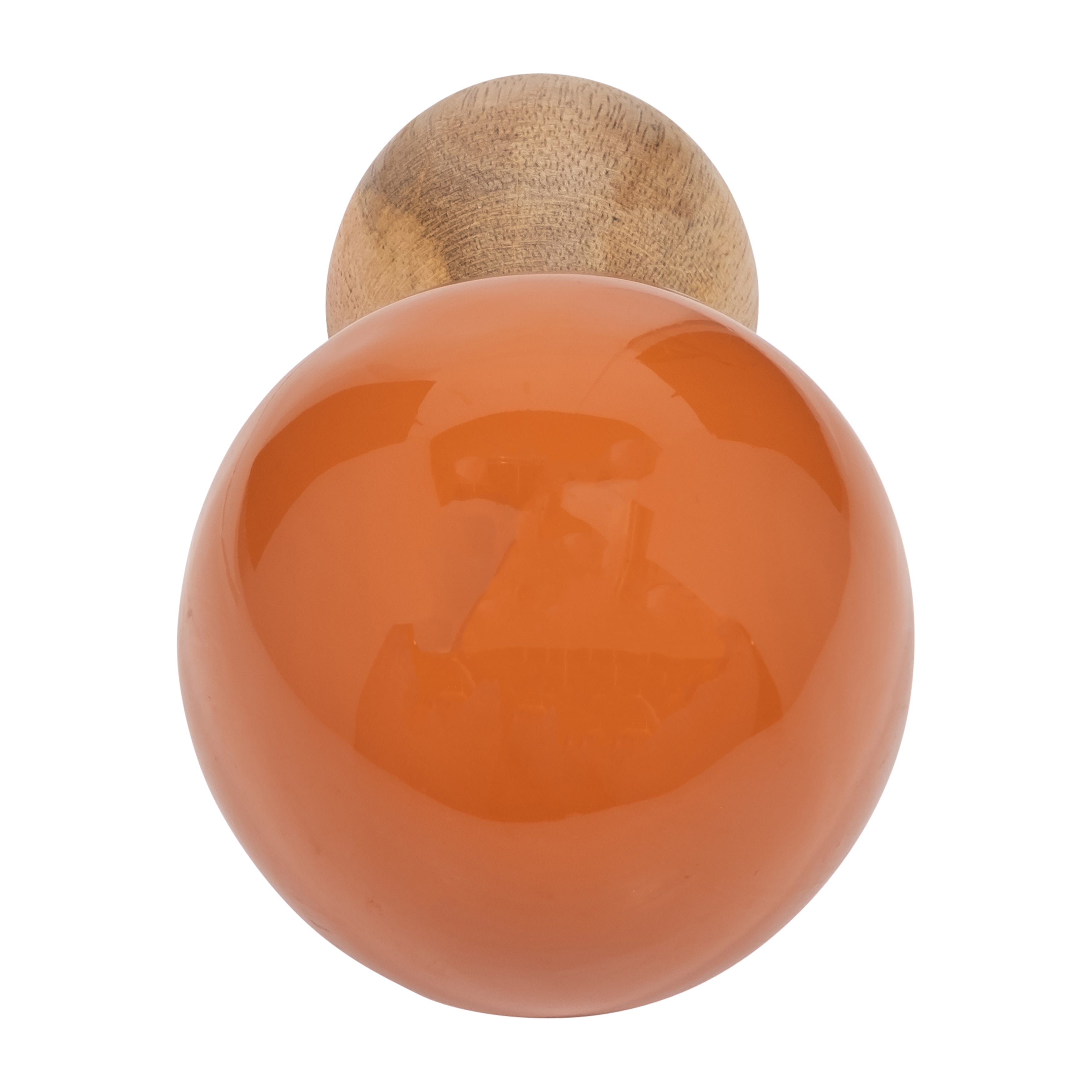 Woodland Wonder: Burnt Orange Coned Wood Mushroom (6")