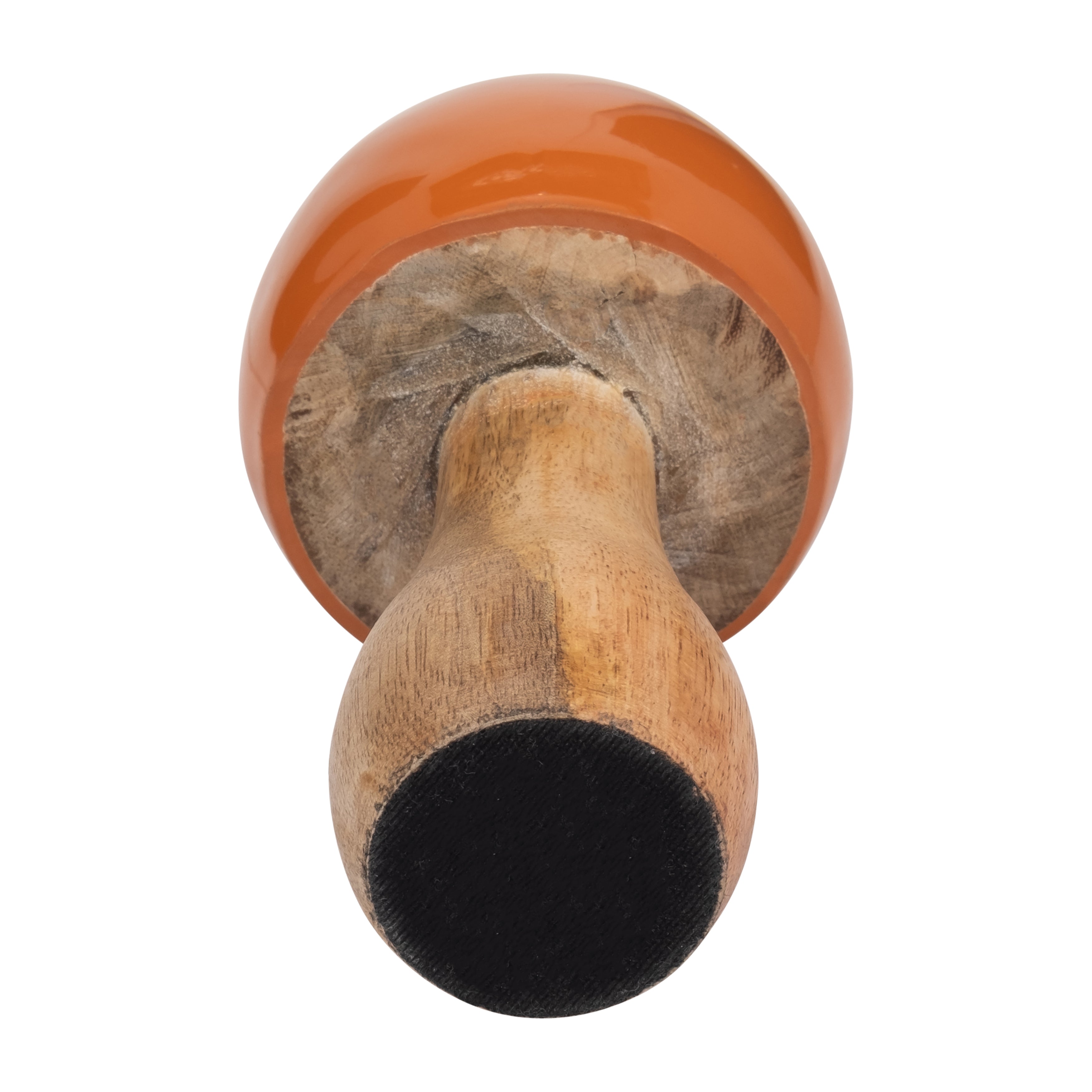Woodland Wonder: Burnt Orange Coned Wood Mushroom (6")