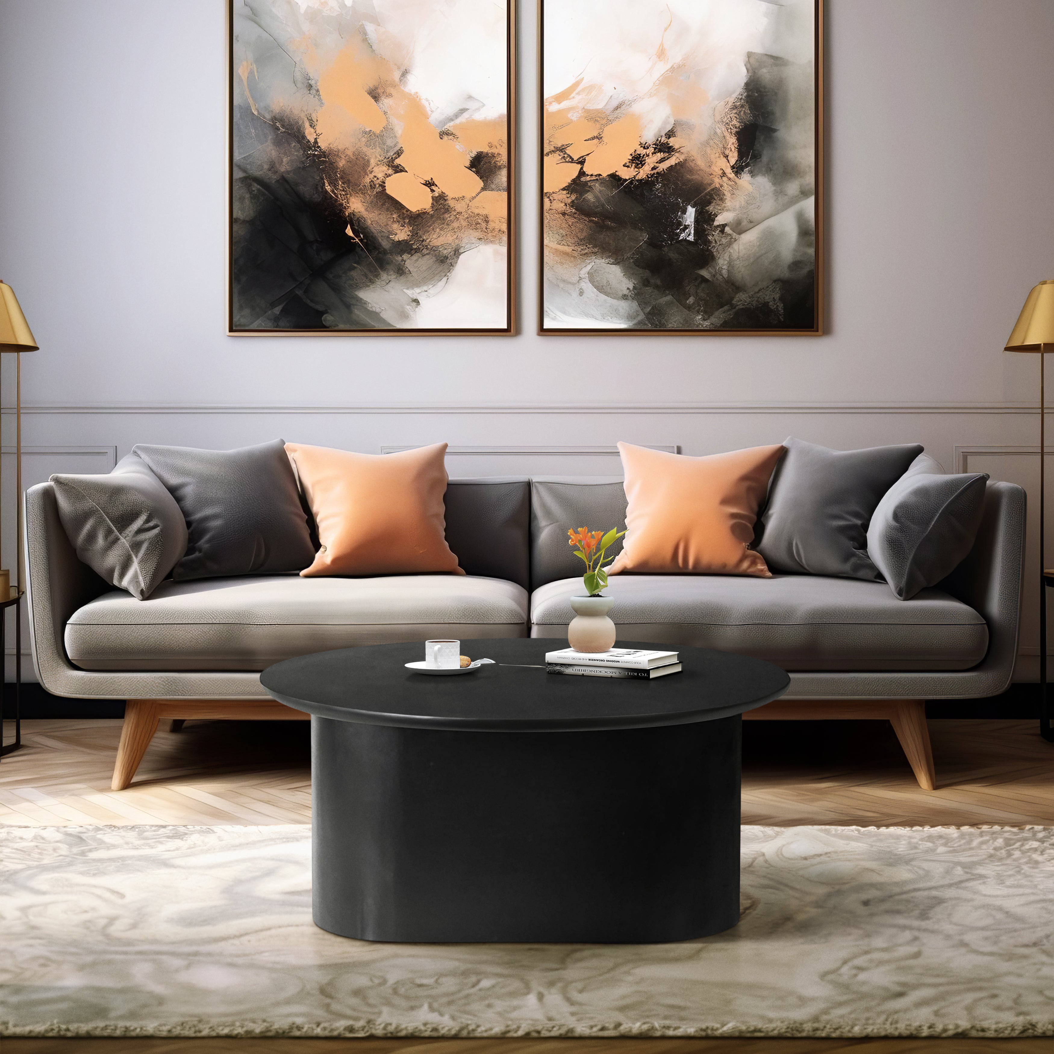 Sleek Eclipse Elegance Coffee Table, 32-Inch Wood