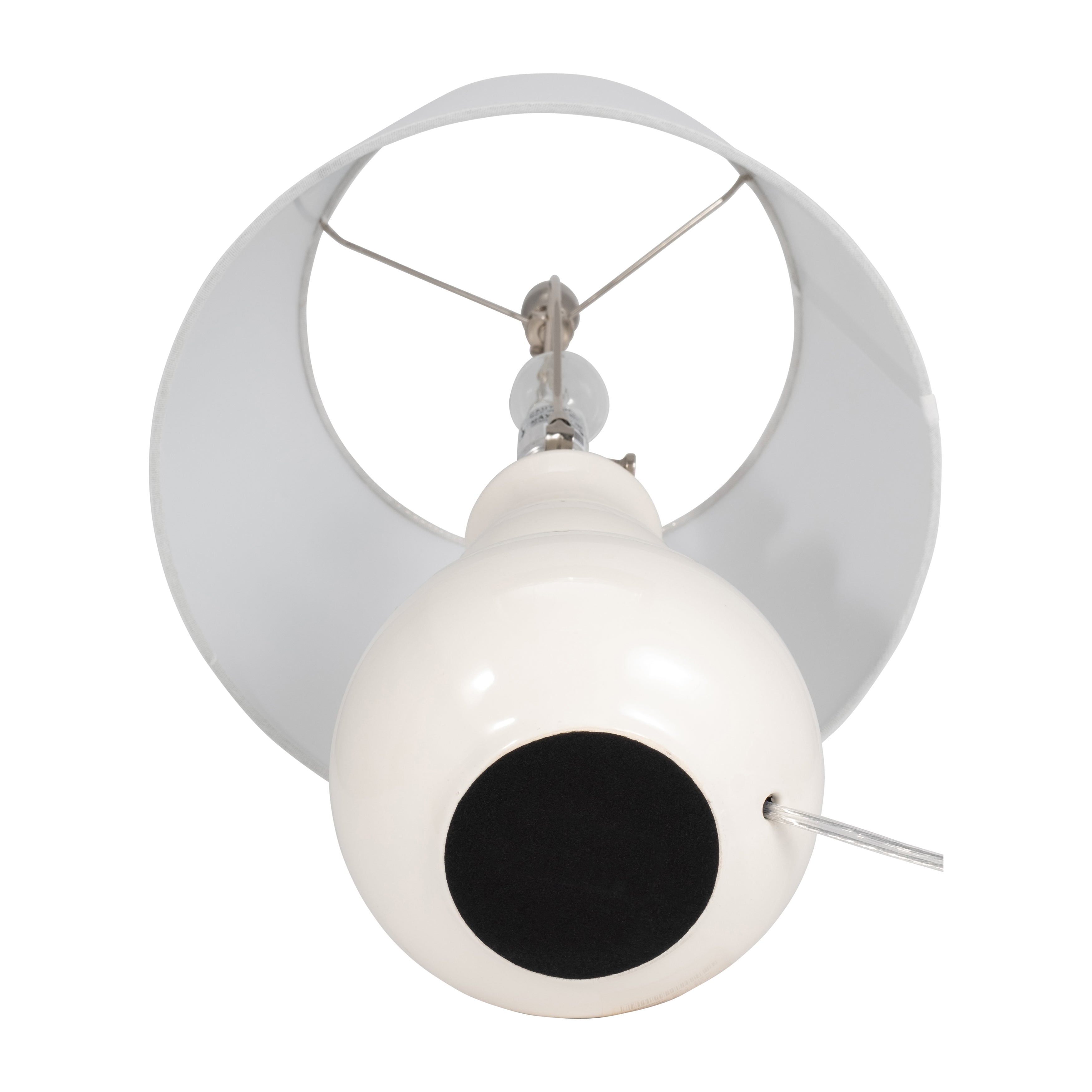 S/2 Ceramic 26" Gourd Table Lamp, White