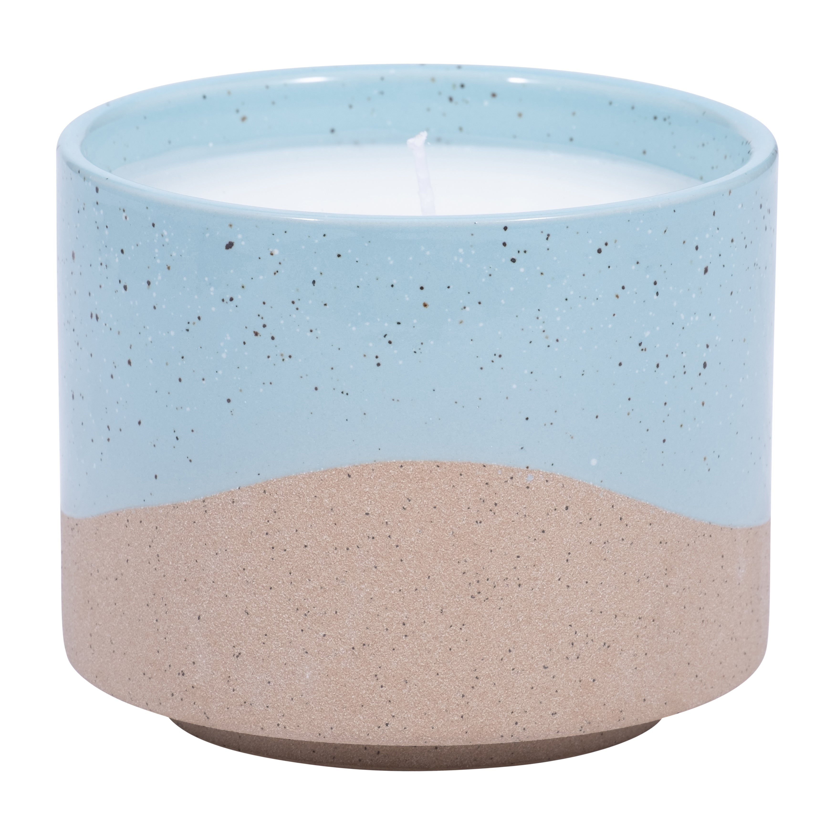 The Tranquil Tide: Aqua Citro Candle with Wavy Texture