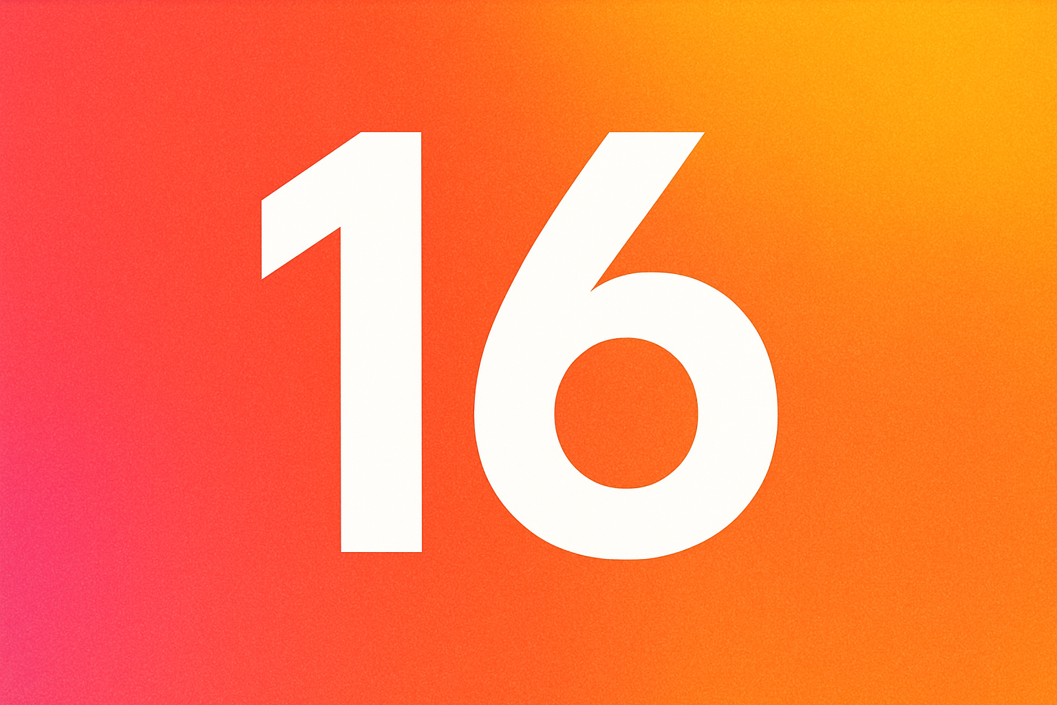 a picture with the number 16