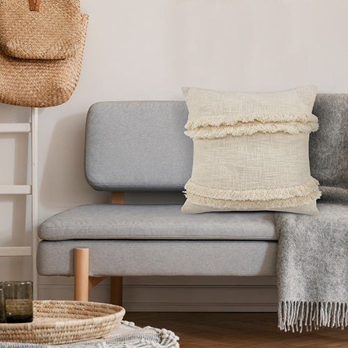 Rustic Ruffle 20 x 20 Fringe Pillow