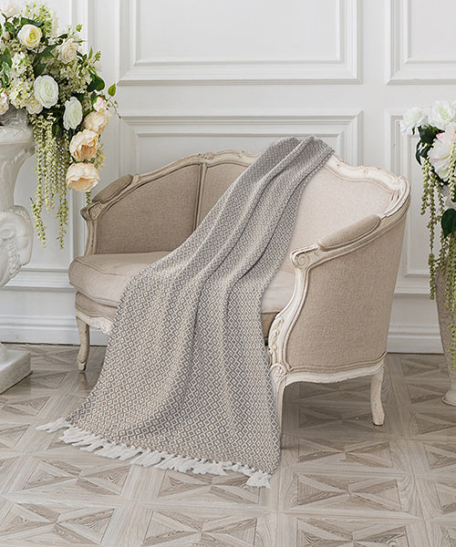Taupe Diamond Serenity 50 x 60 Throw Blanket